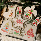 Christmas Embroidery  Quotes UV-DTF Rub-on Stickers