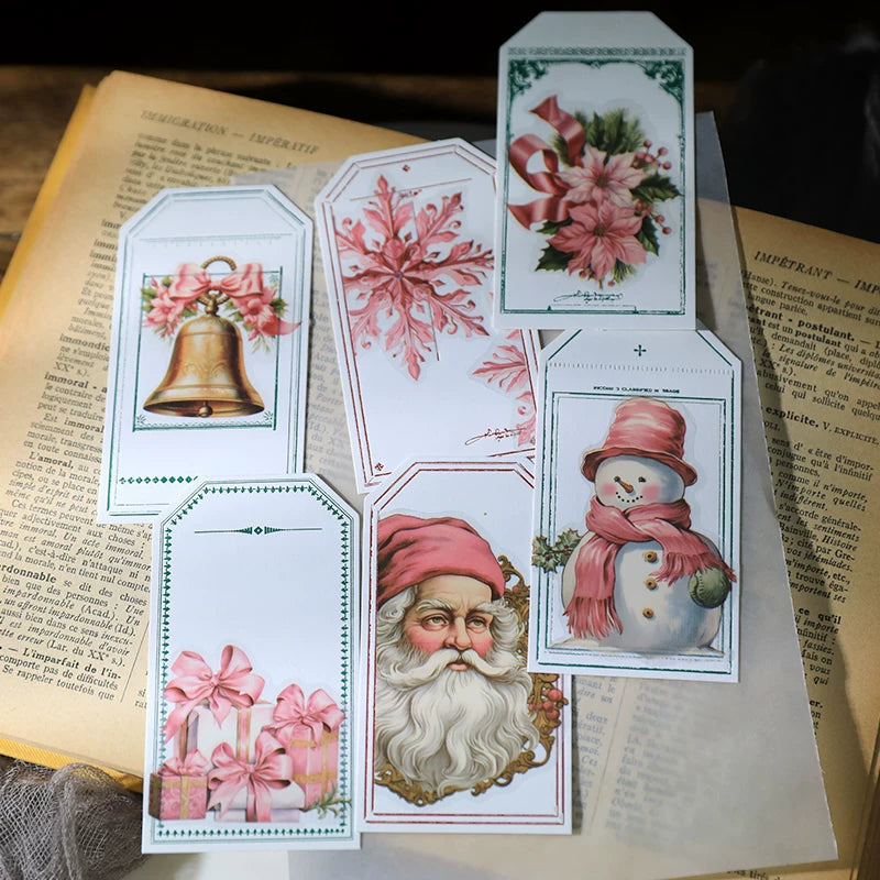 Pink Christmas Vellum Stickers