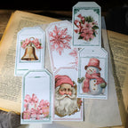 Pink Christmas Vellum Stickers