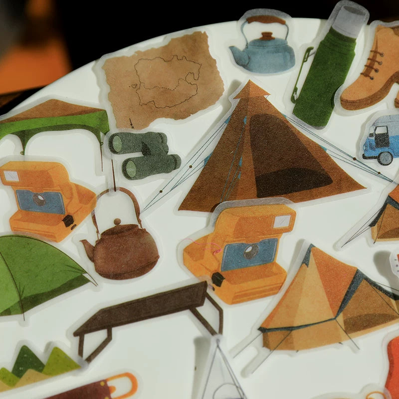 Camping Vellum Stickers