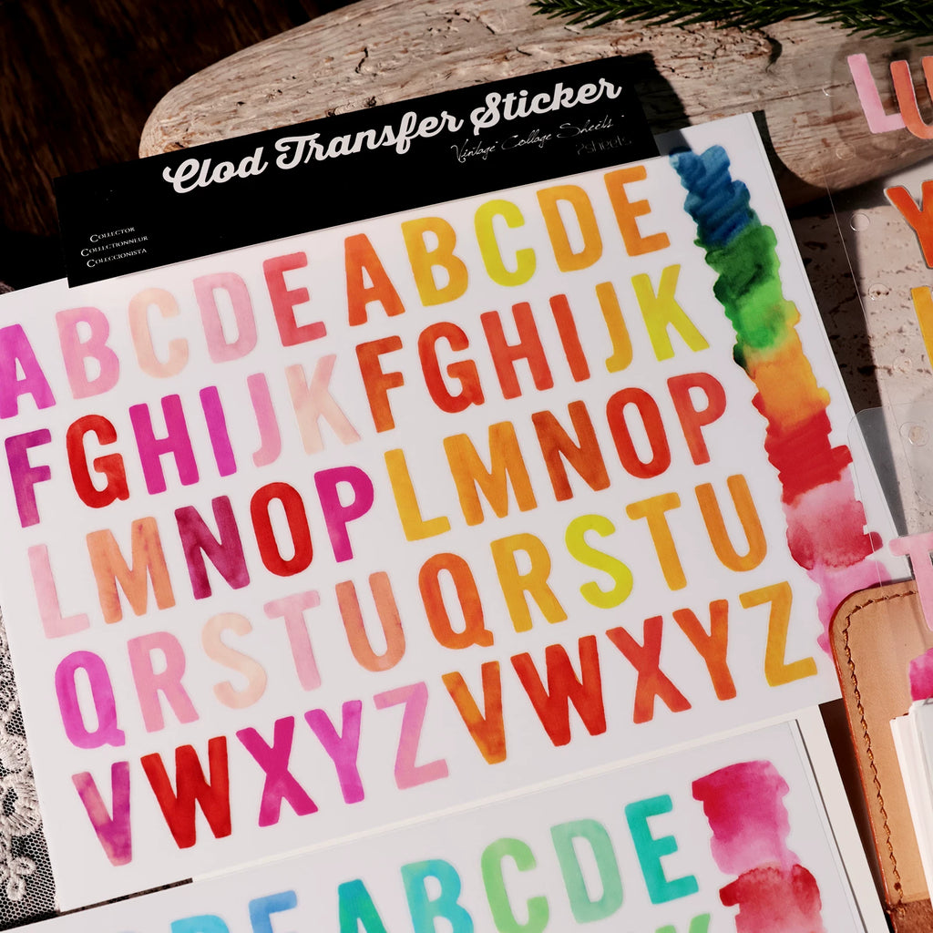 Color Alphabet UV-DTF Rub-on Stickers