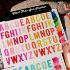 Color Alphabet UV-DTF Rub-on Stickers