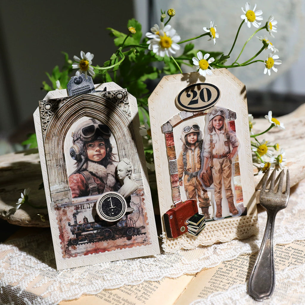 Steam Travel Vellum Stickers