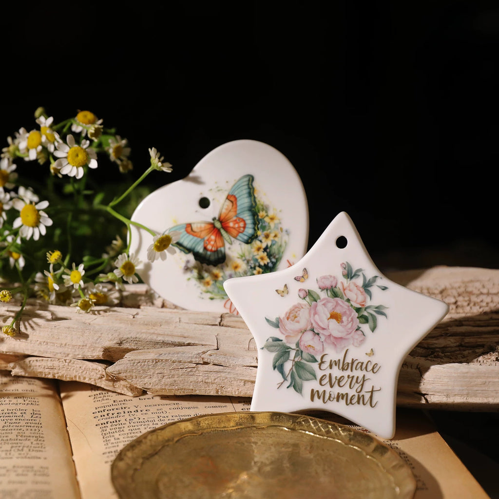 Flower Inspirational Phrases UV-DTF Rub-on Stickers