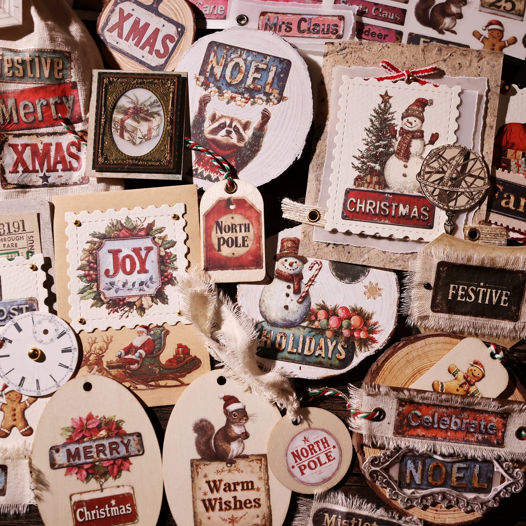 Christmas Signs Matte Rub-on Transfers