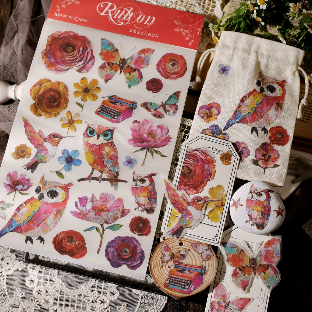 Owl Matte Rub-on Transfers