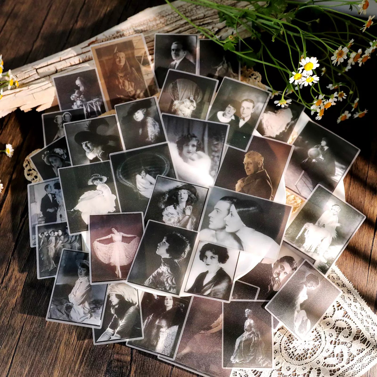 Retro Old Photos Vellum Stickers