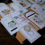 Retro Letterpress Printed Label Tag Cards