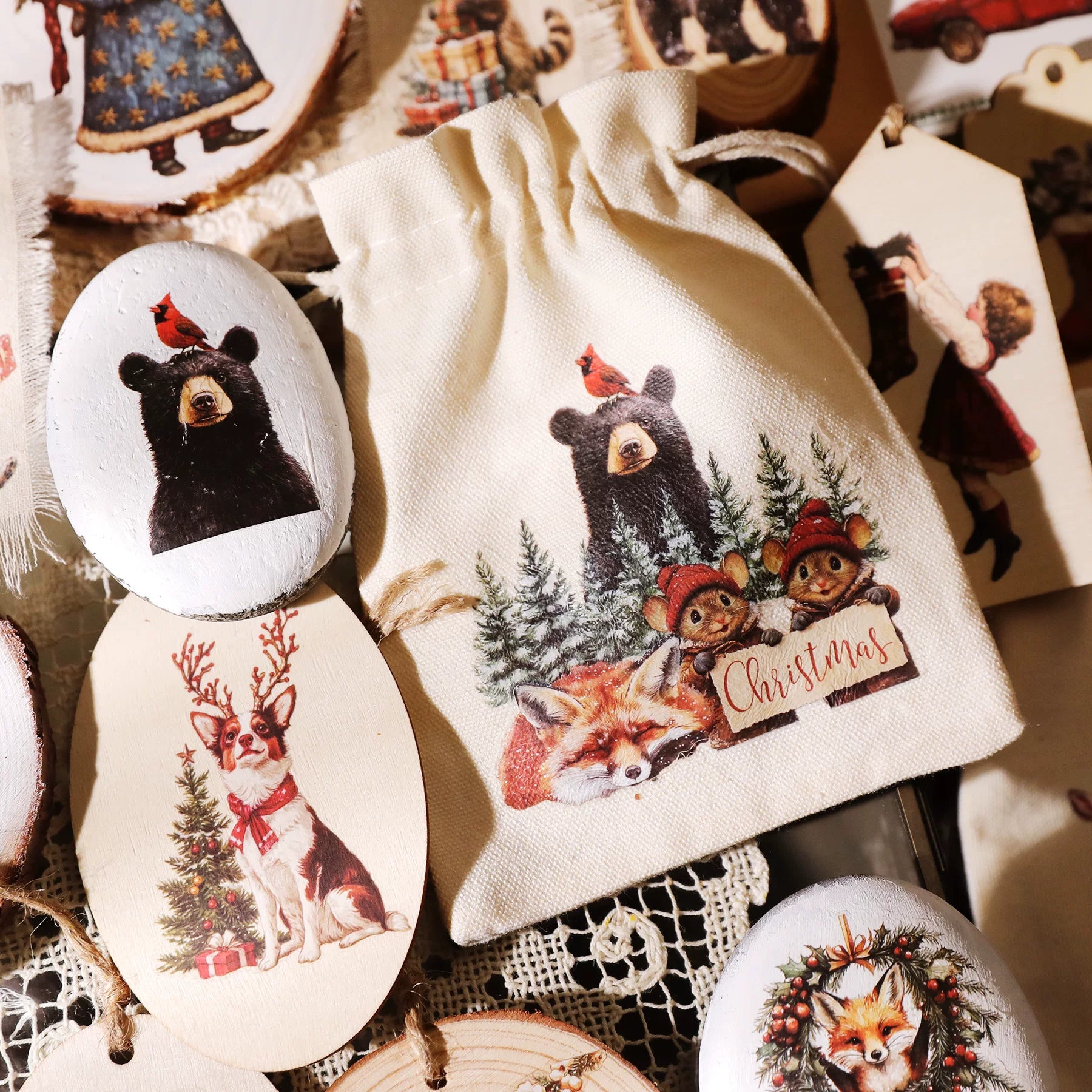 Christmas Matte Rub-on Transfers