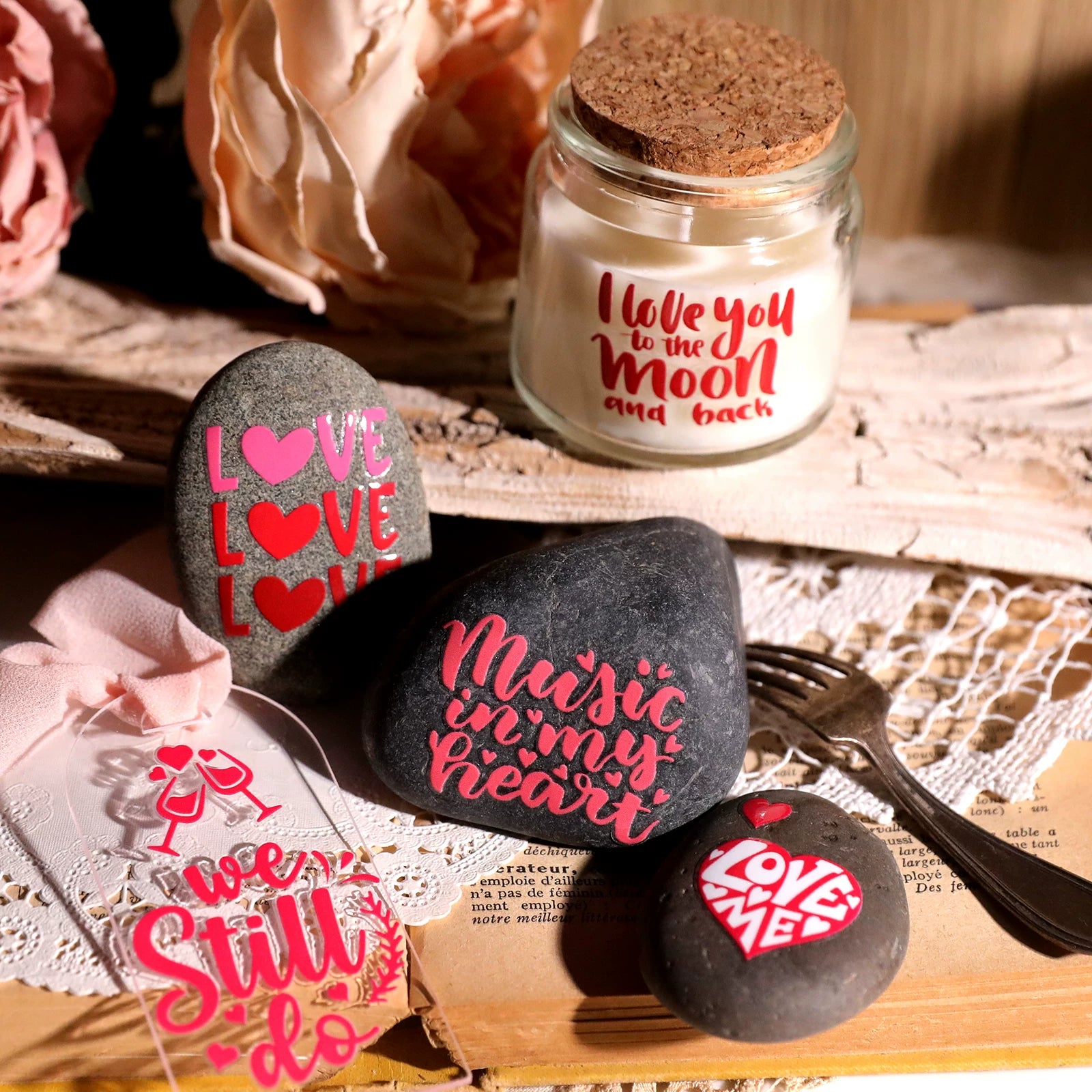 Valentine's Day UV-DTF Rub-on Stickers