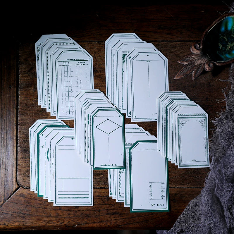 Retro Letterpress Printed Label Tag Cards