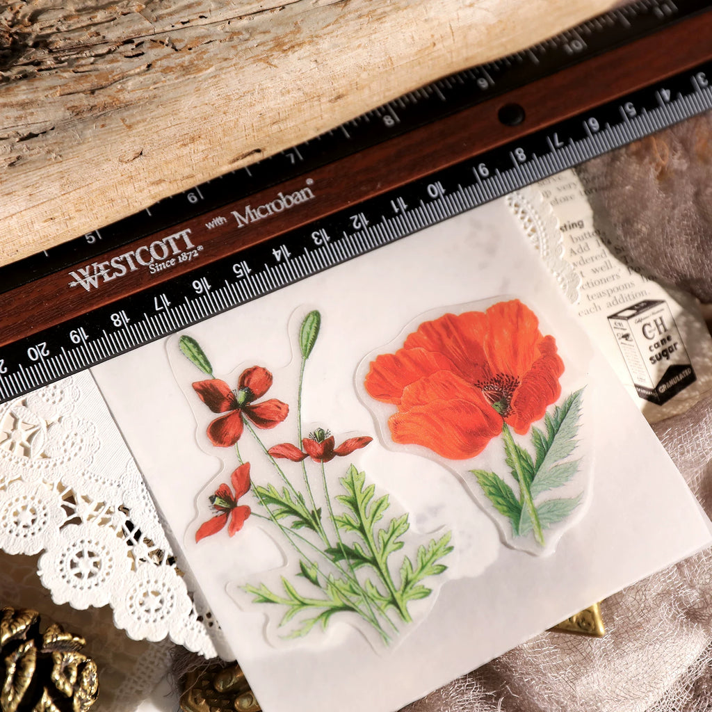 Larger Flowers Vellum Stickers