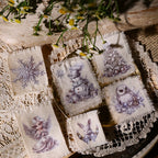 Silver Christmas Matte Rub-on Transfers 2 Small Sheets