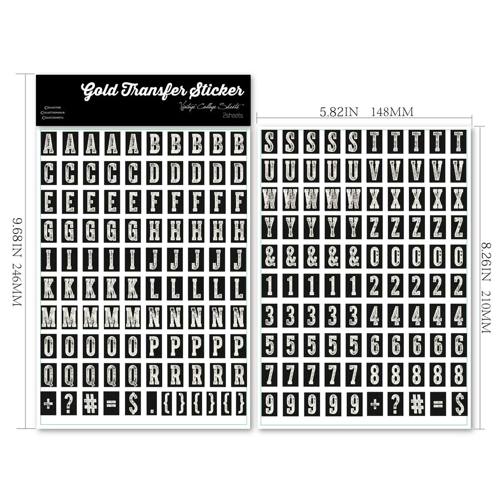 Alphabet UV-DTF Rub-on Stickers