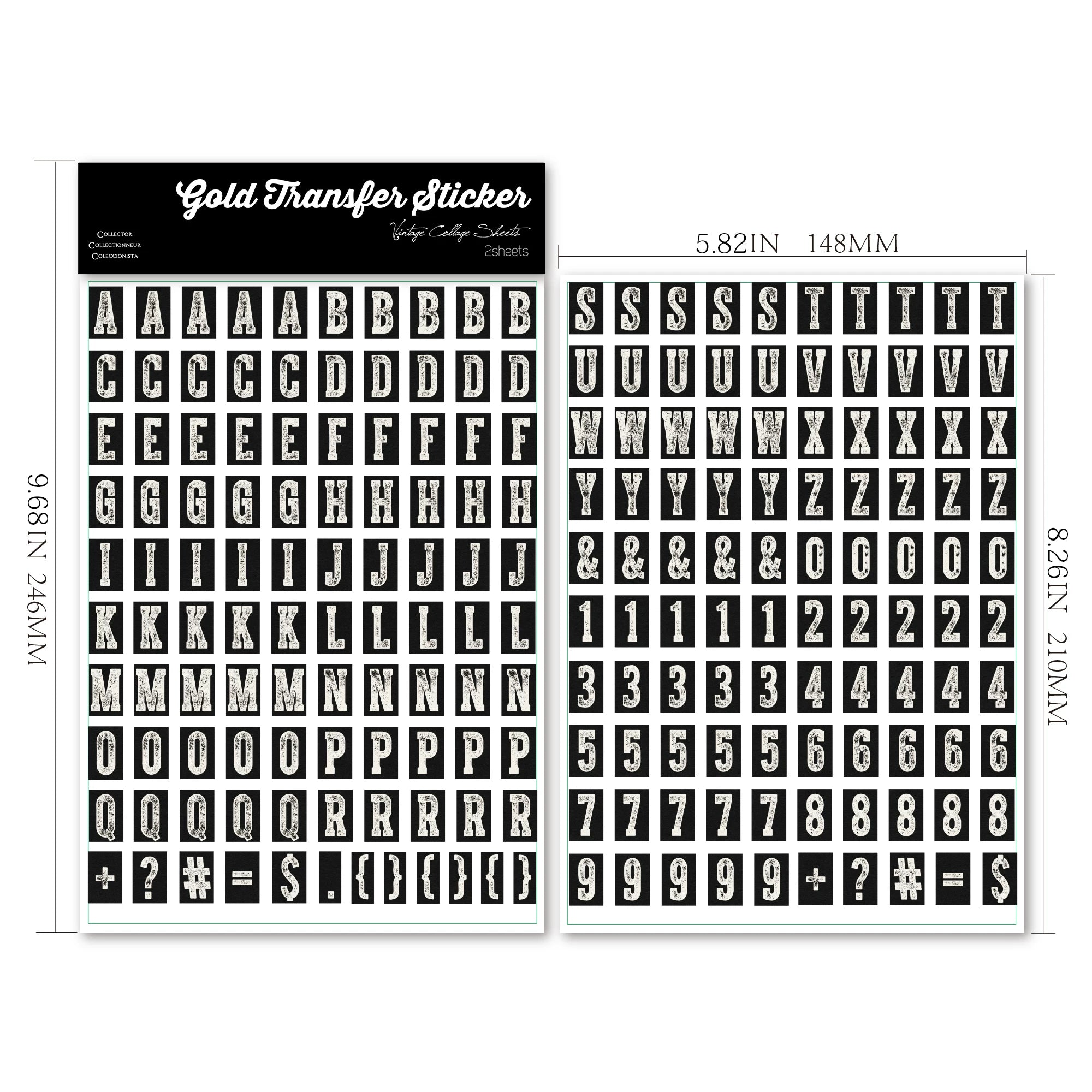Alphabet UV-DTF Rub-on Stickers