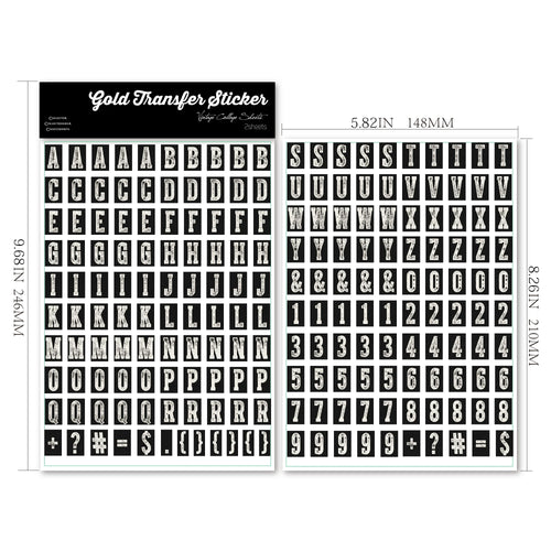 Alphabet UV-DTF Rub-on Stickers
