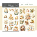 Golden Christmas Matte Rub-on Transfers 2 Small Sheets