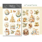 Golden Christmas Matte Rub-on Transfers 2 Small Sheets