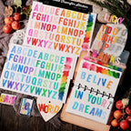 Color Alphabet UV-DTF Rub-on Stickers