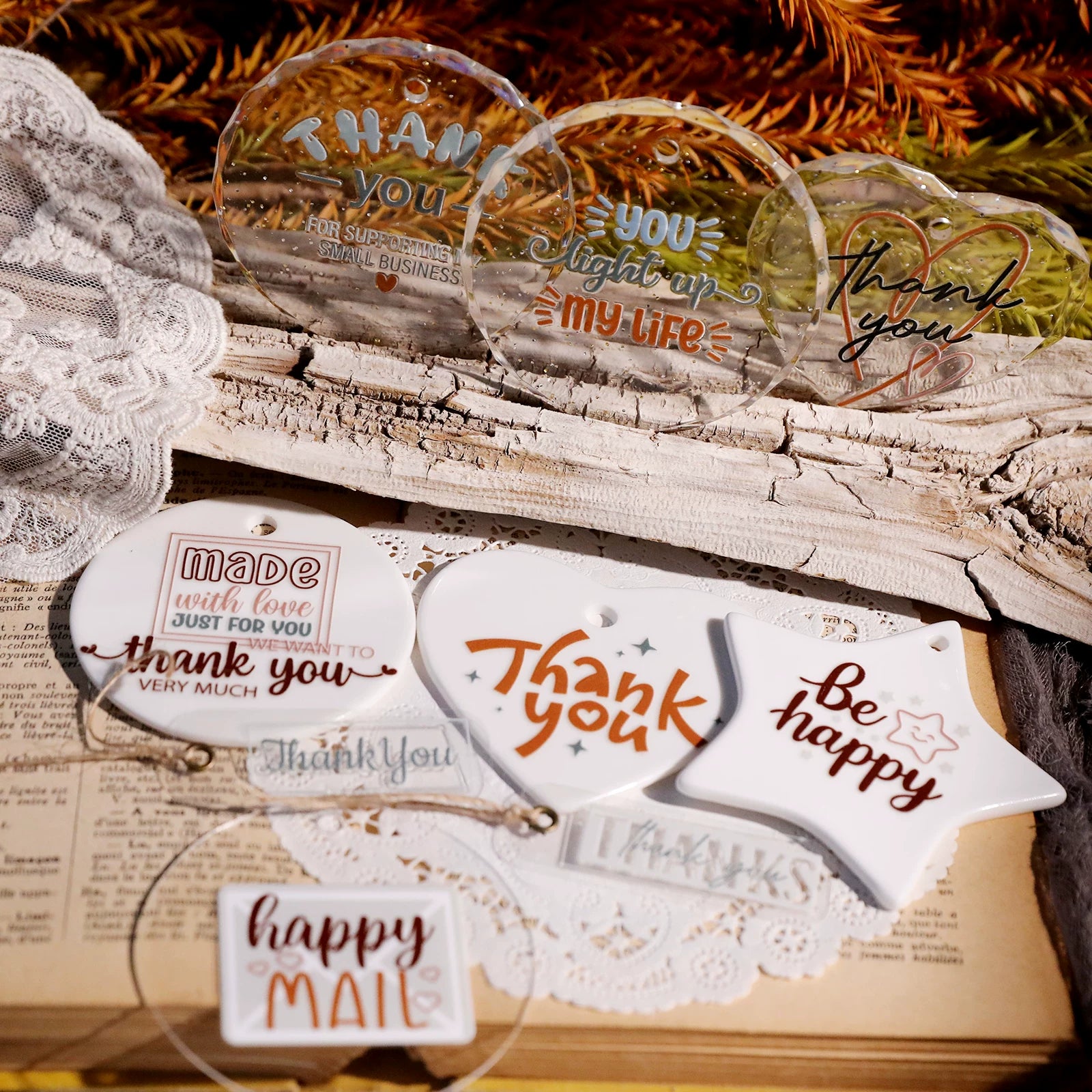 Thankful Quotes UV-DTF Rub-on Stickers