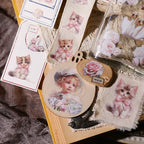 Kitten and Girl Matte Rub-on Transfers 2 Small Sheets