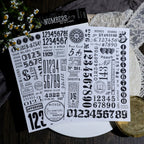 Numbers and Letters Matte Rub-on Transfers