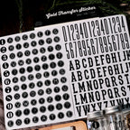 Alphabet and Number UV-DTF Rub-on Stickers