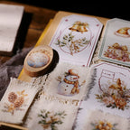 Golden Christmas Matte Rub-on Transfers 2 Small Sheets