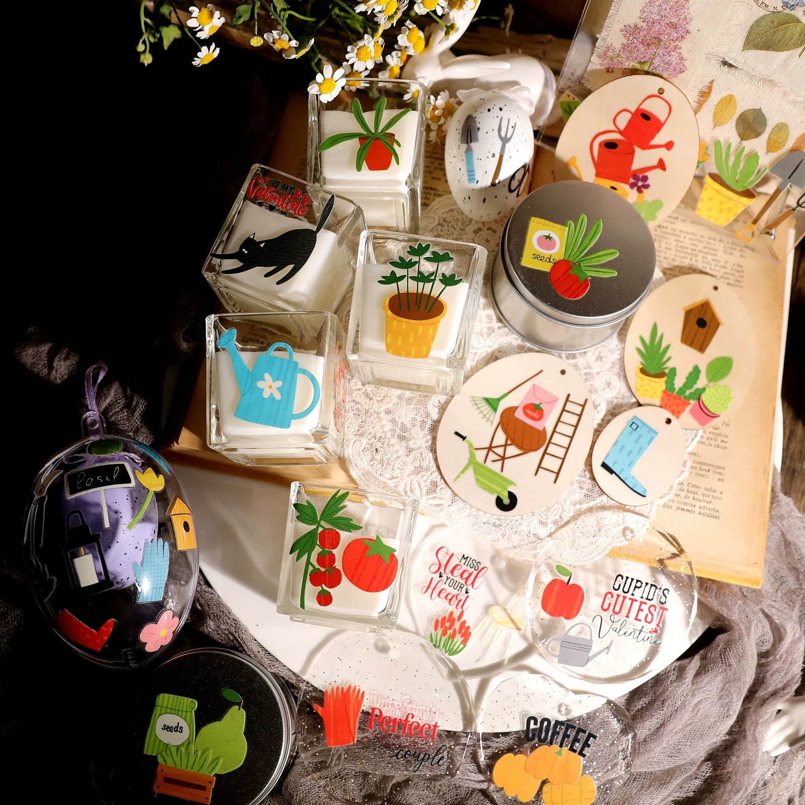 Spring Farm UV-DTF Rub-on Stickers