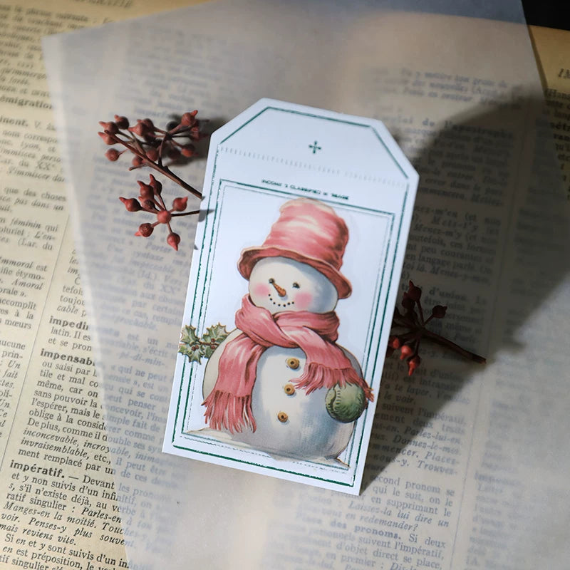 Pink Christmas Vellum Stickers