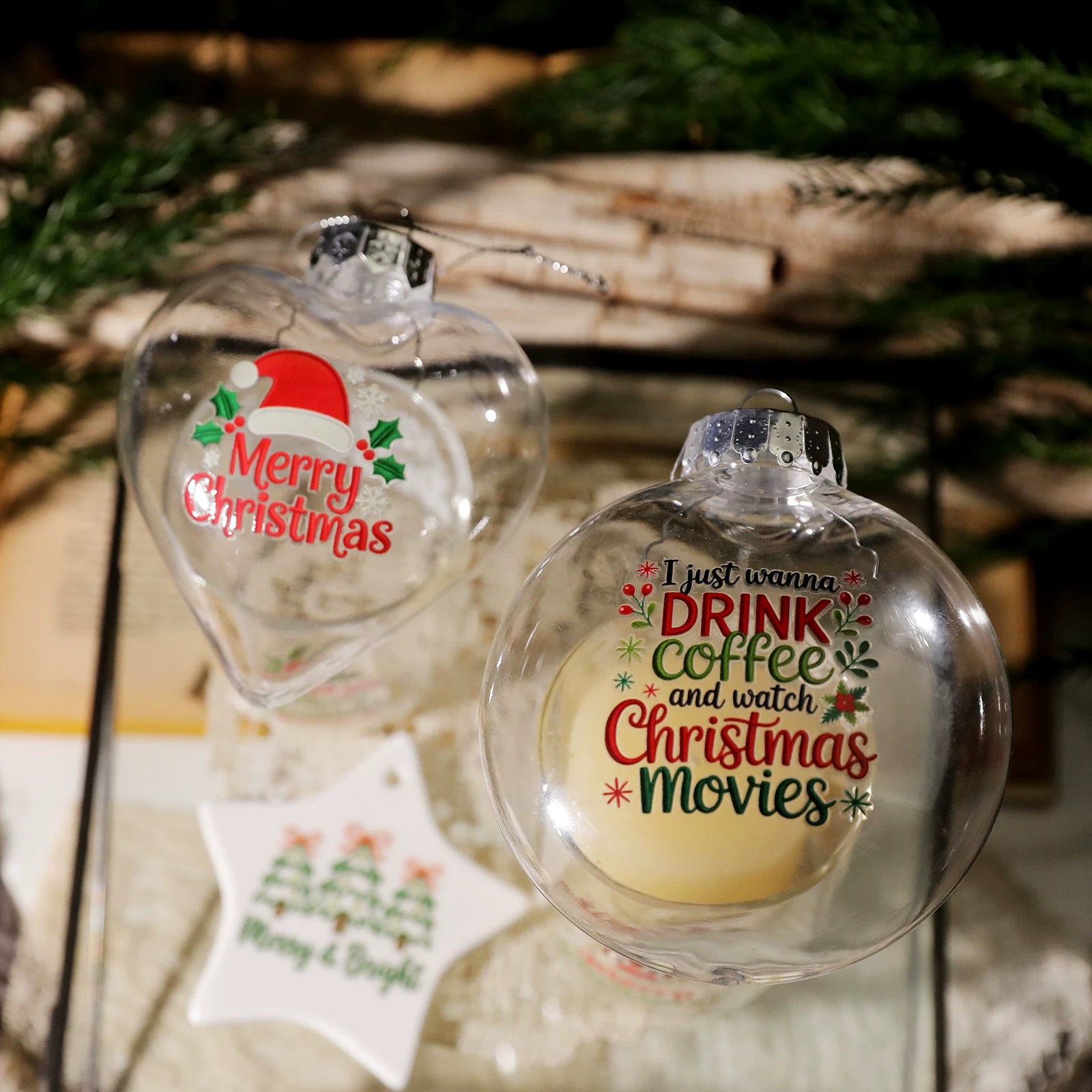 Christmas Embroidery  Quotes UV-DTF Rub-on Stickers