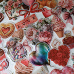 Pink Valentine's Day Vellum Stickers