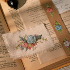 Flower Embroidery Matte Rub-on Transfers 1 Sheet
