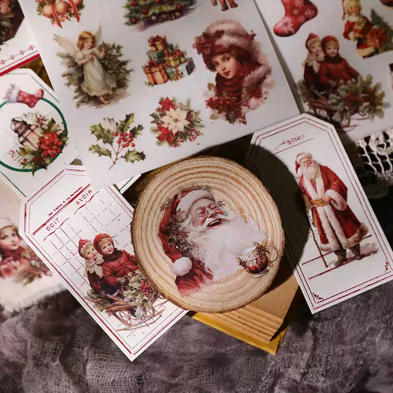 Red Christmas Matte Rub-on Transfers 2 Small Sheets