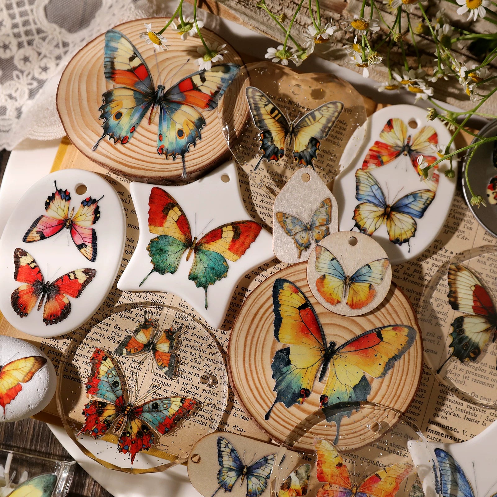 Butterflies UV-DTF Rub-on Stickers
