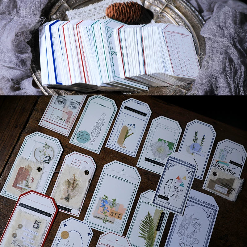 Retro Letterpress Printed Label Tag Cards