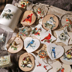 Christmas Birds UV-DTF Rub-on Stickers