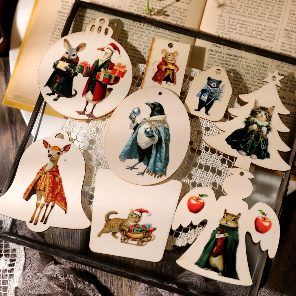 Christmas Magical Creatures UV-DTF Rub-on Stickers