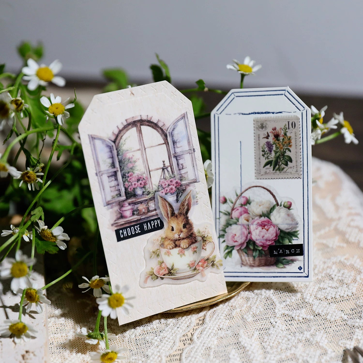 Spring Easter Garden Vellum Stickers