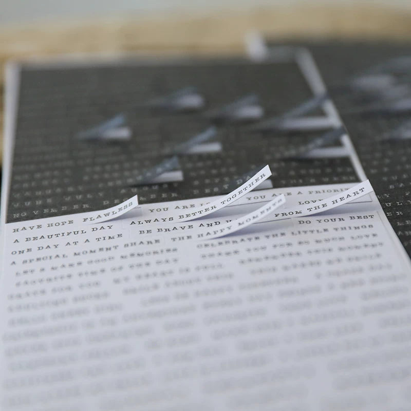 Words and Phrases Strips Self-adhesive Stickers