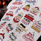 Christmas Color Quotes UV-DTF Rub-on Stickers