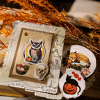Halloween Matte Rub-on Transfers 2 Small Sheets - Witch