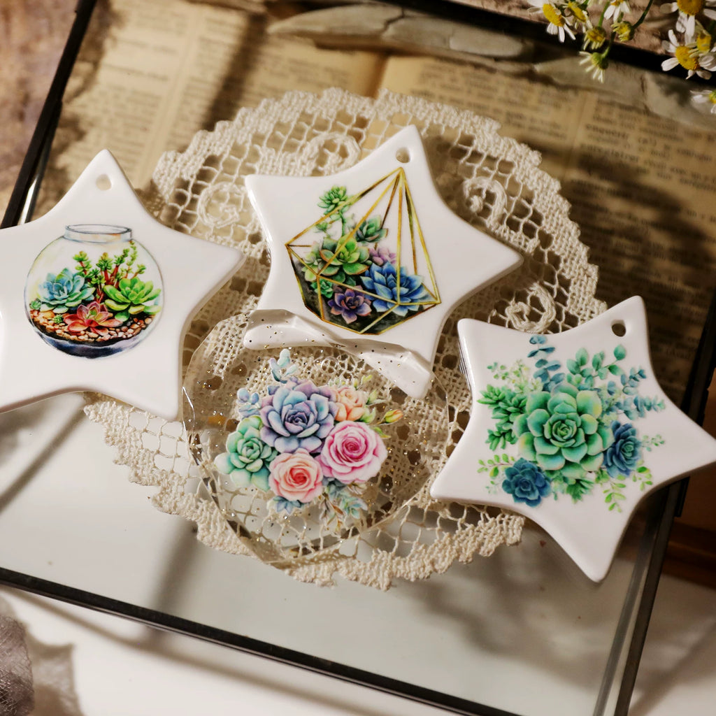 Succulents UV-DTF Rub-on Stickers