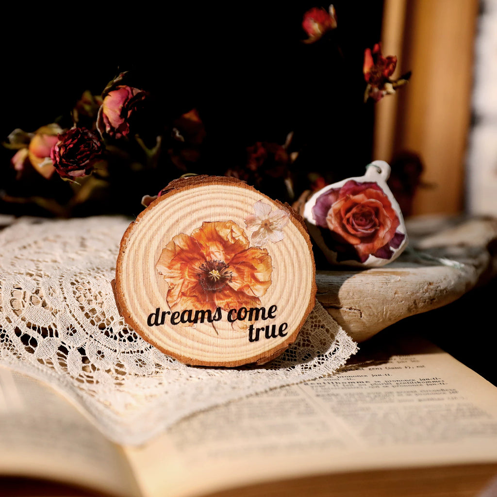 Autumn Dried Flowers Matte Rub-on Transfers