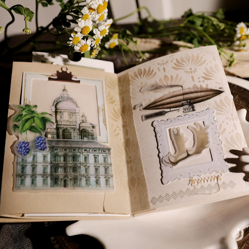 Classical Copperplate Prints Vellum Stickers