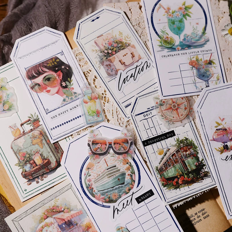 Summer Travel Vellum Stickers