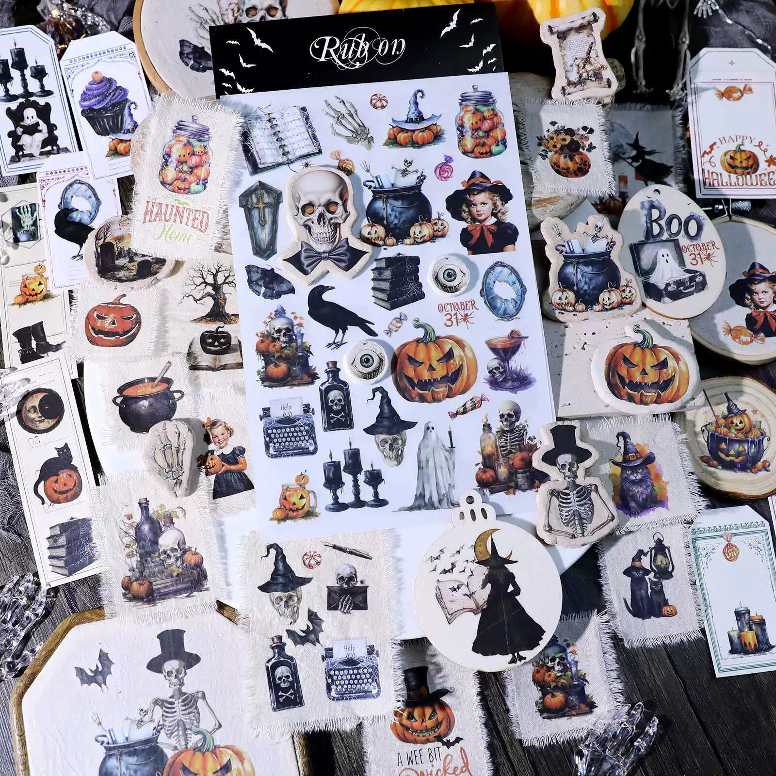 Halloween Dark Matte Rub-on Transfers