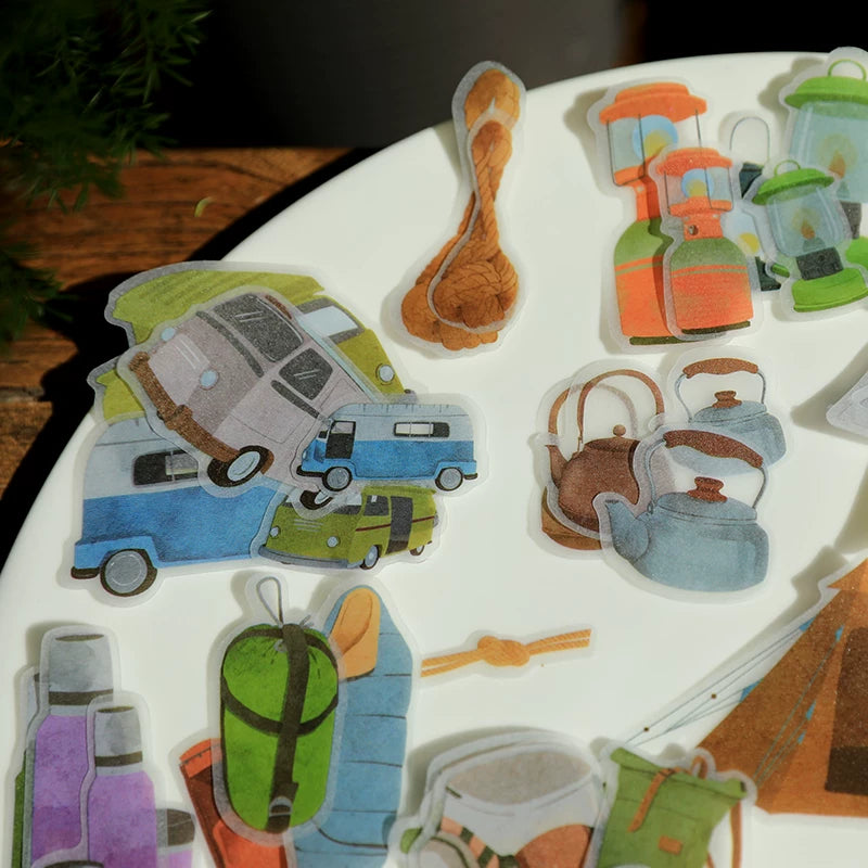 Camping Vellum Stickers