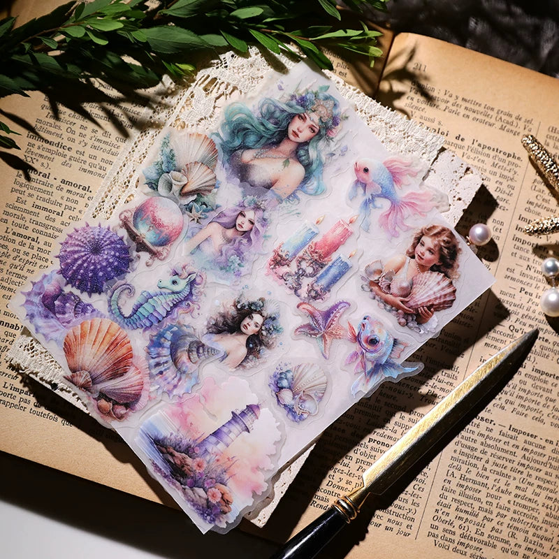 Mermaid Vellum Stickers