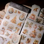 Golden Christmas Matte Rub-on Transfers 2 Small Sheets